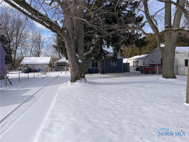 view of snowy yard