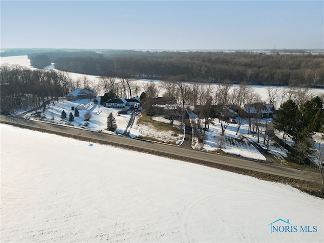 view of snowy aerial view