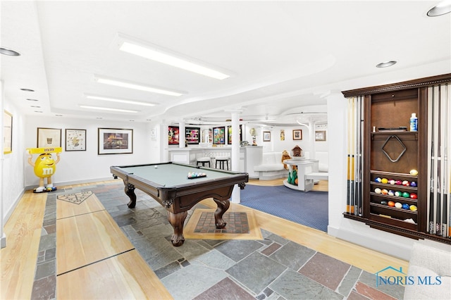 playroom featuring billiards