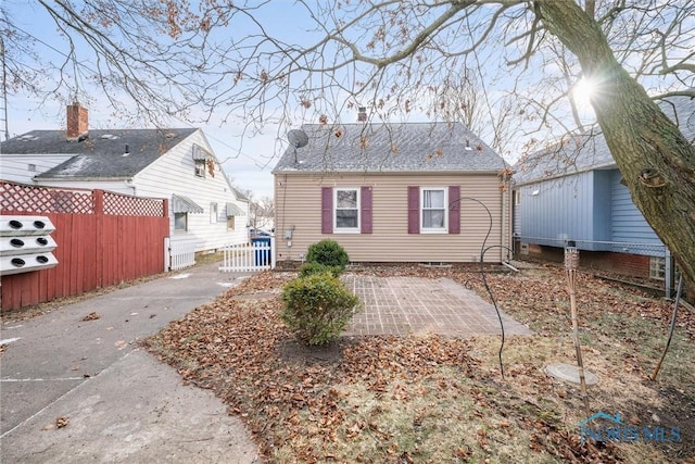 rear view of property with a patio