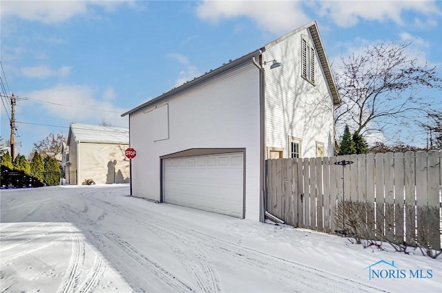 view of snowy exterior