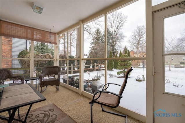 view of sunroom