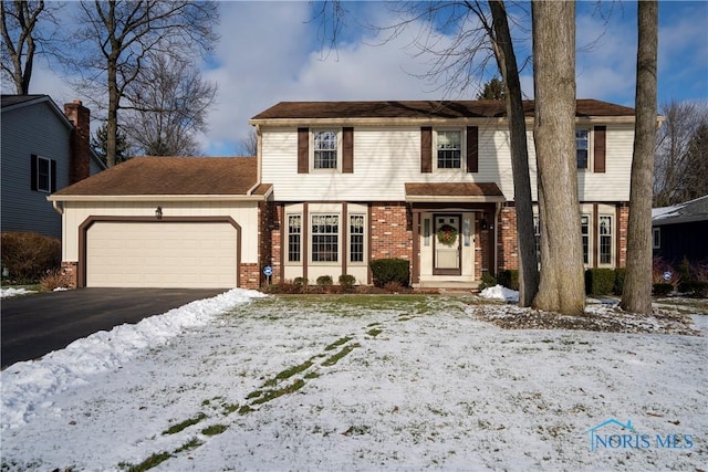 front of property featuring a garage