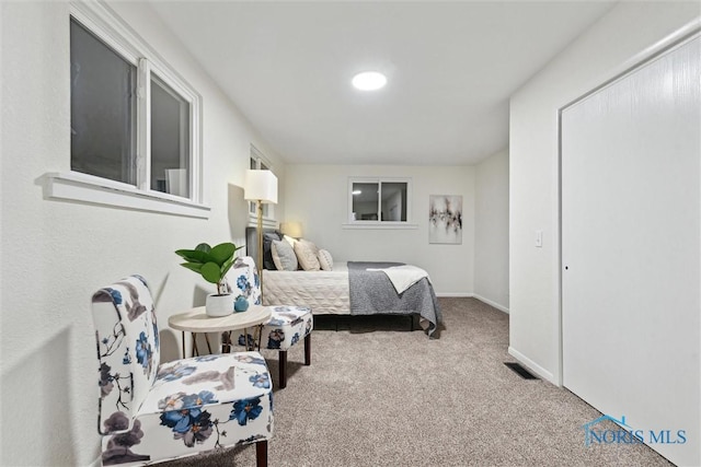 view of carpeted bedroom