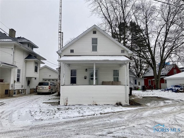 view of front of home with a porch