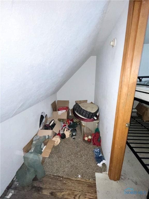 bonus room featuring lofted ceiling