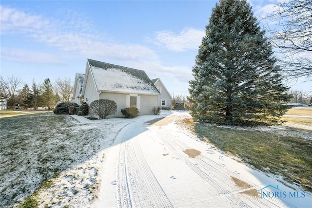 view of snowy exterior