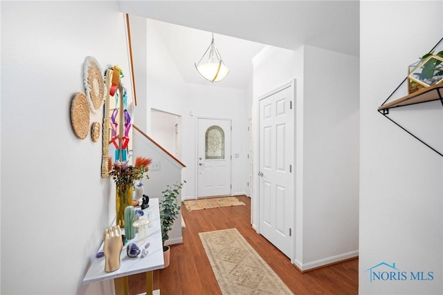 entryway featuring light hardwood / wood-style floors