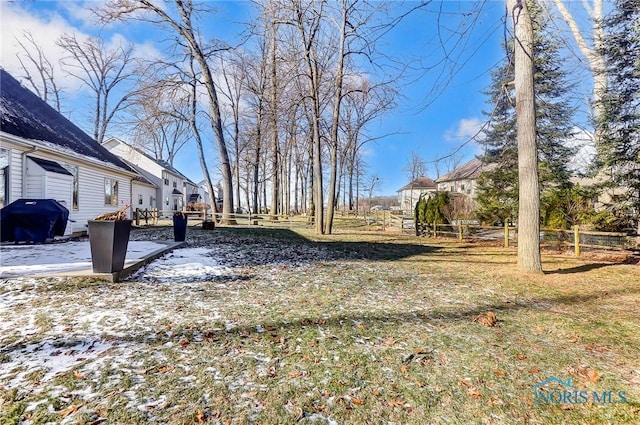 view of snowy yard