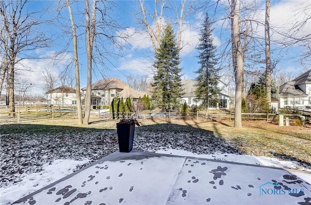 view of snowy yard