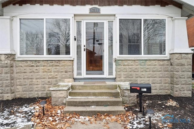 view of doorway to property