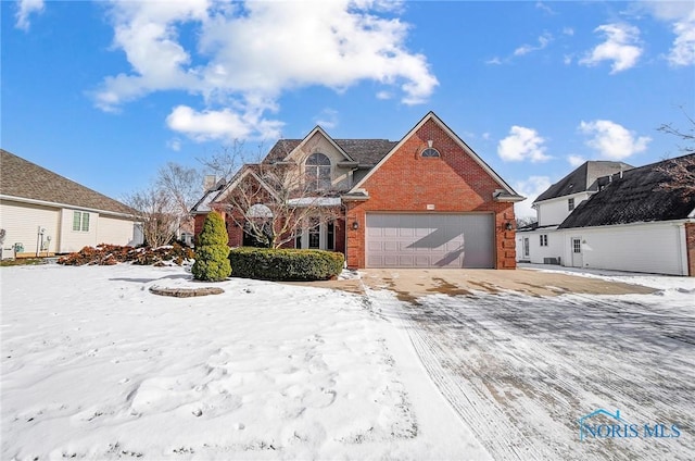 view of property featuring a garage