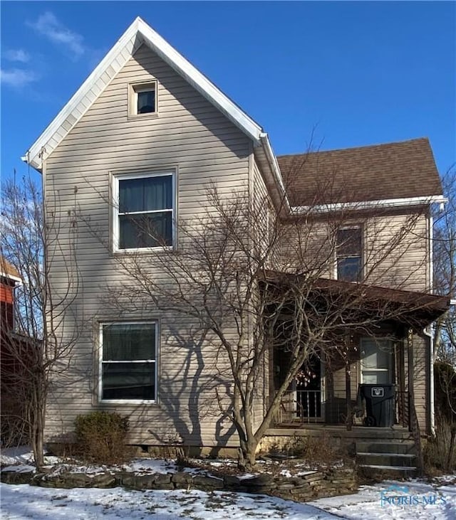 exterior space with covered porch