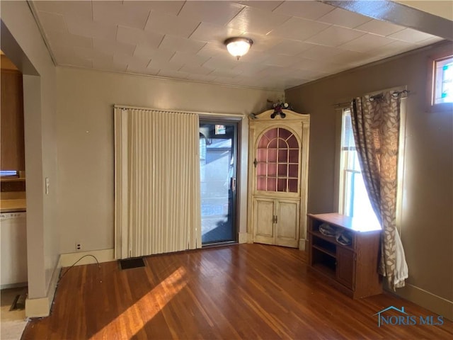 interior space with wood-type flooring