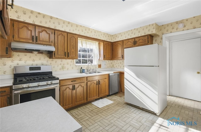 kitchen with stainless steel appliances and sink