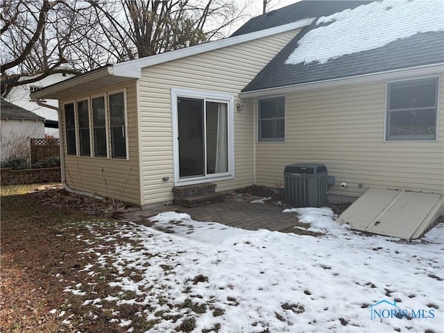 exterior space featuring central AC unit