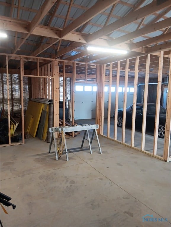 miscellaneous room with concrete flooring