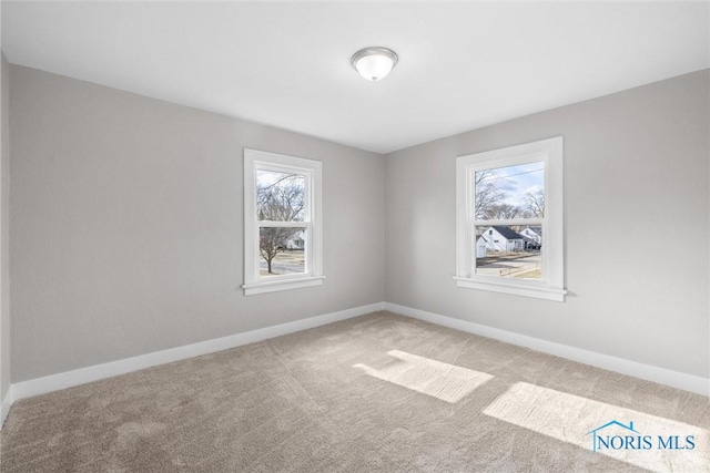 view of carpeted empty room