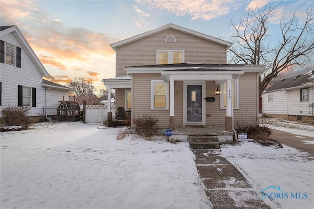 view of bungalow-style home