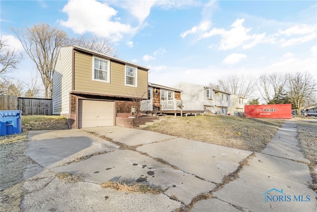 view of front of home featuring a garage