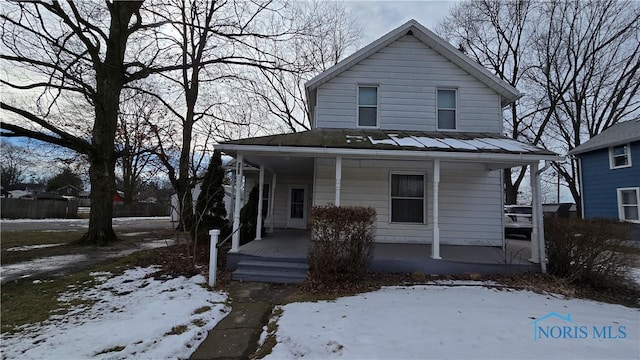 view of front of house with a porch