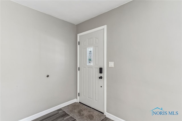 foyer featuring hardwood / wood-style flooring