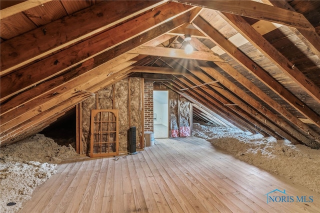 view of attic