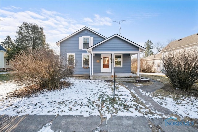 view of front of house featuring covered porch