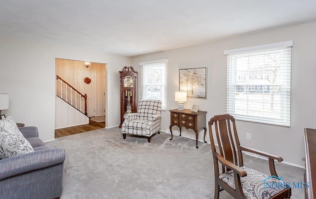 view of carpeted living room