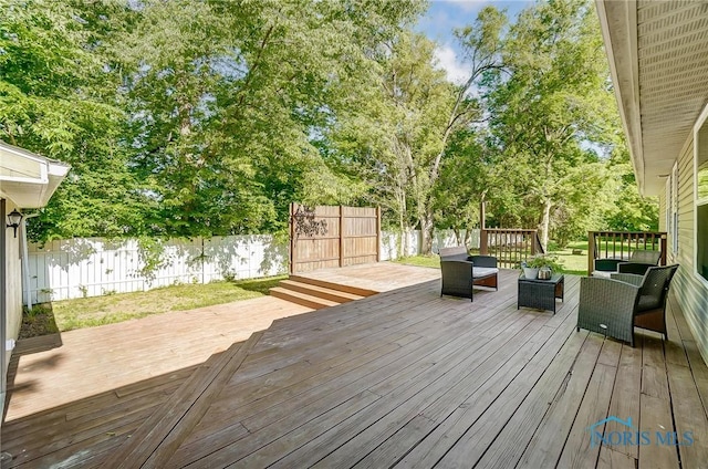 view of wooden terrace