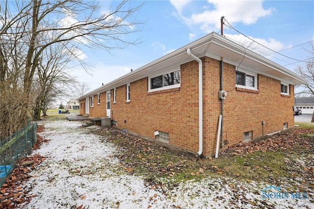 view of snowy exterior