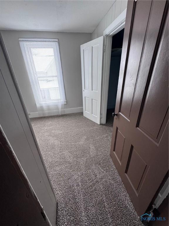 hall featuring carpet