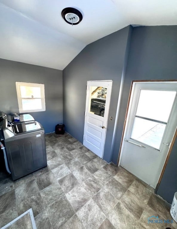 interior space with washer / clothes dryer