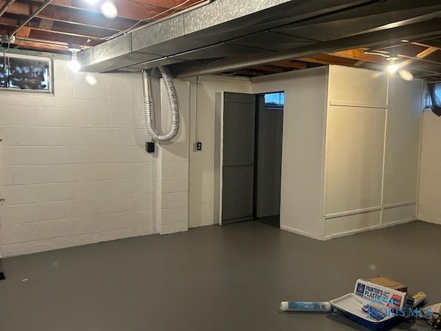 view of basement