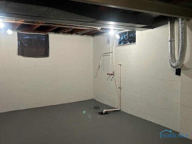 view of basement