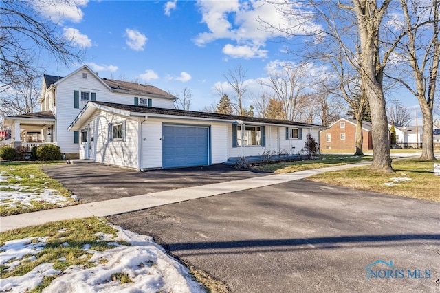 view of property featuring a garage