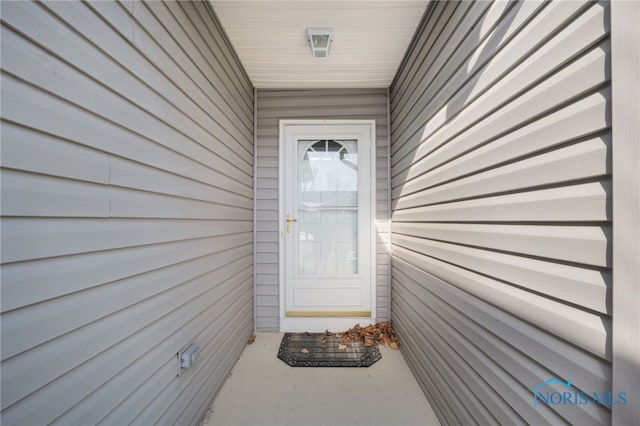 view of doorway to property