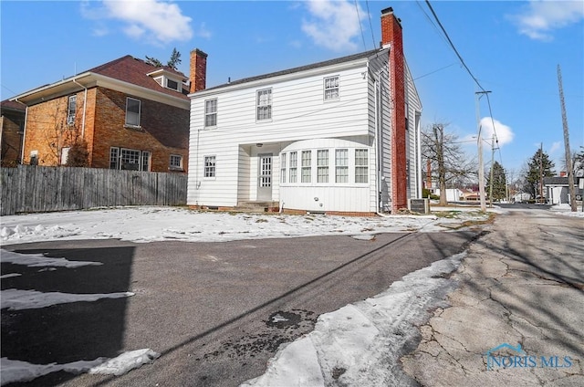 view of rear view of property