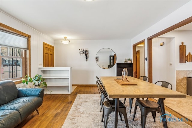 dining area featuring hardwood / wood-style floors