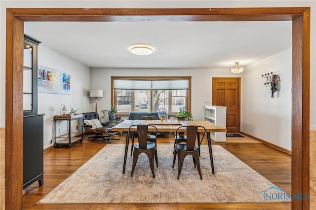 dining room featuring hardwood / wood-style flooring