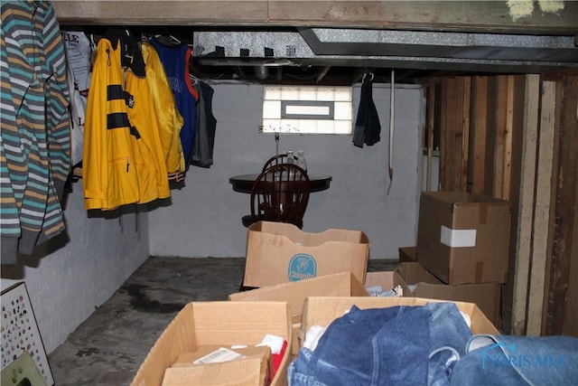 view of basement