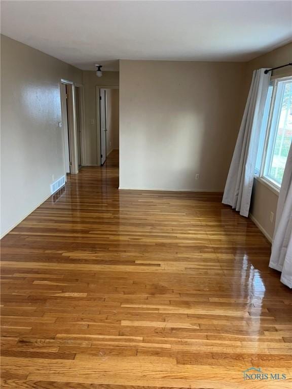 empty room featuring light wood-type flooring