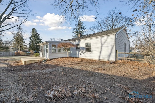 view of rear view of property