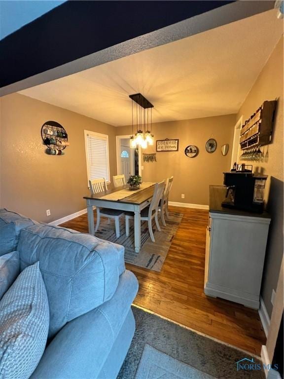 dining room featuring dark wood-type flooring