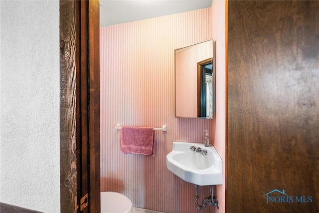 bathroom with sink and toilet