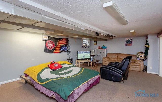 bedroom with carpet floors