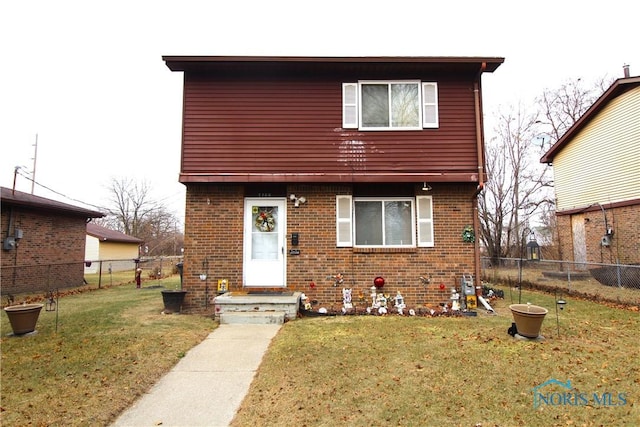 front of property with a front yard