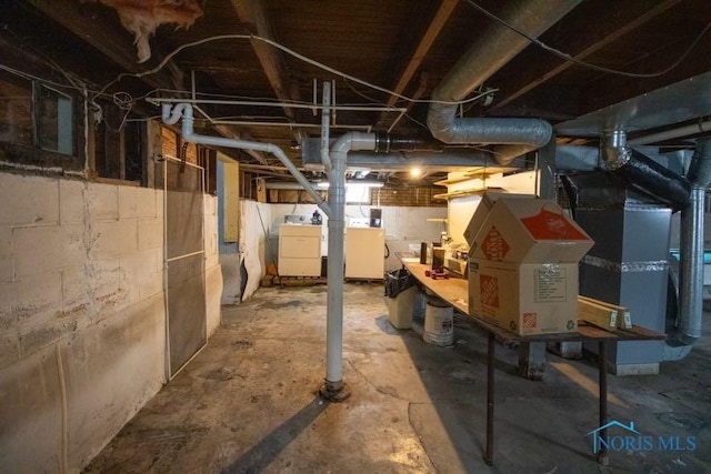 view of basement