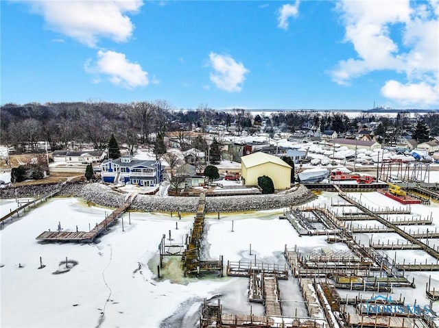 view of snowy aerial view