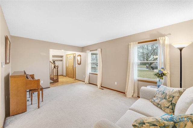 view of carpeted living room